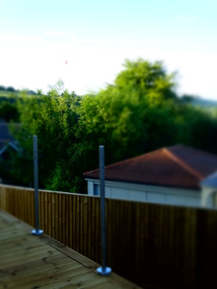 Decking area- glass balustrade will complete the look